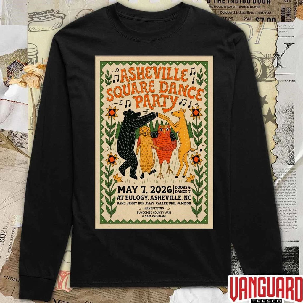 Asheville Square Dance Party Eulogy Asheville NC May 7 2026 Poster t-shirt