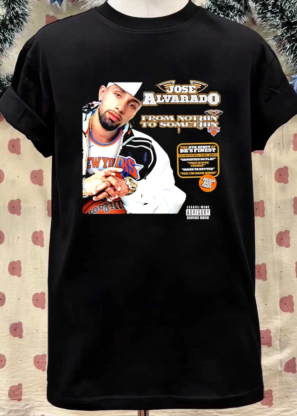 Jose Alvarado From Nothin to Somethin NYK Debut Shirt