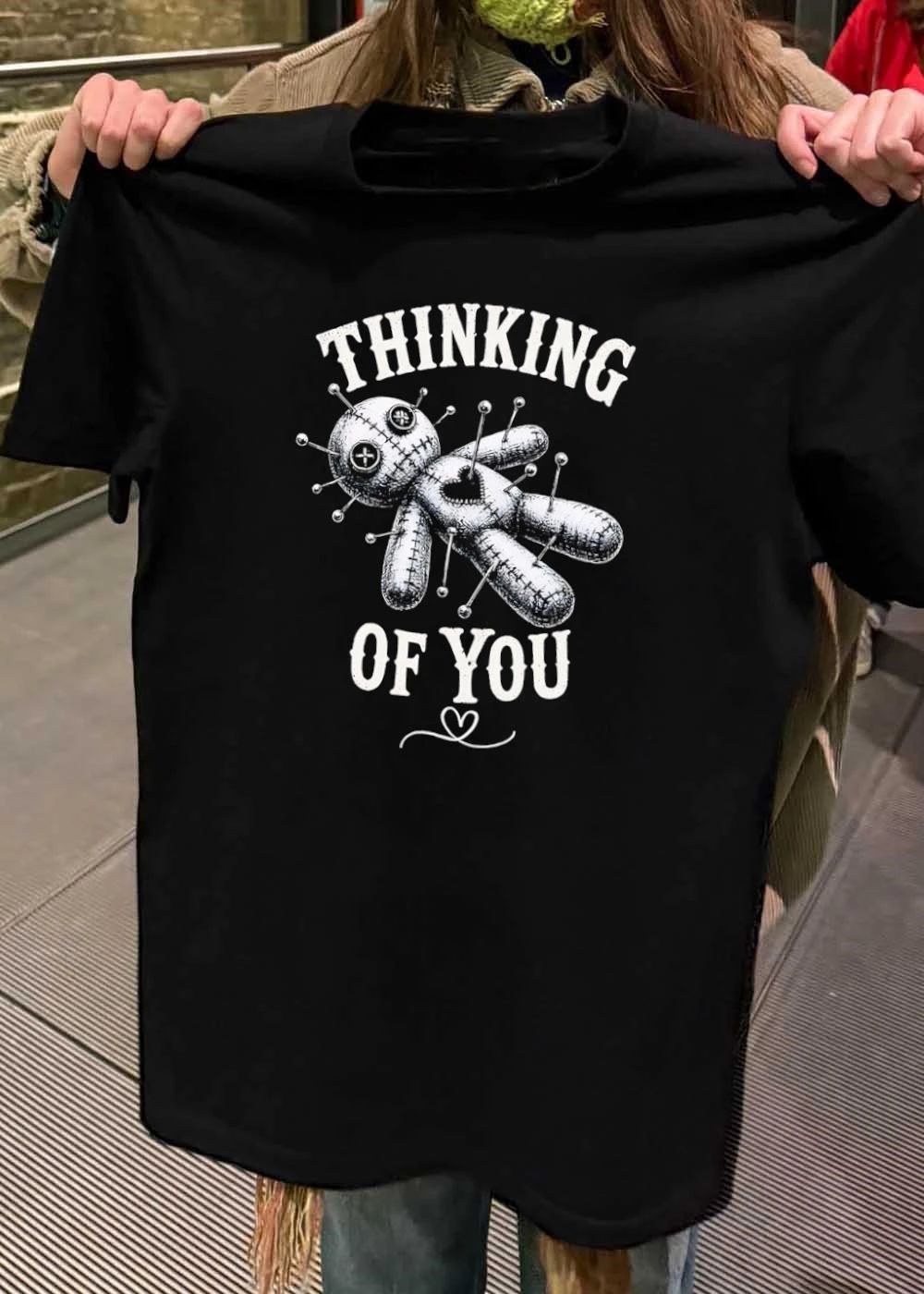 Thinking of You Voodoo Doll Cotton T-Shirt