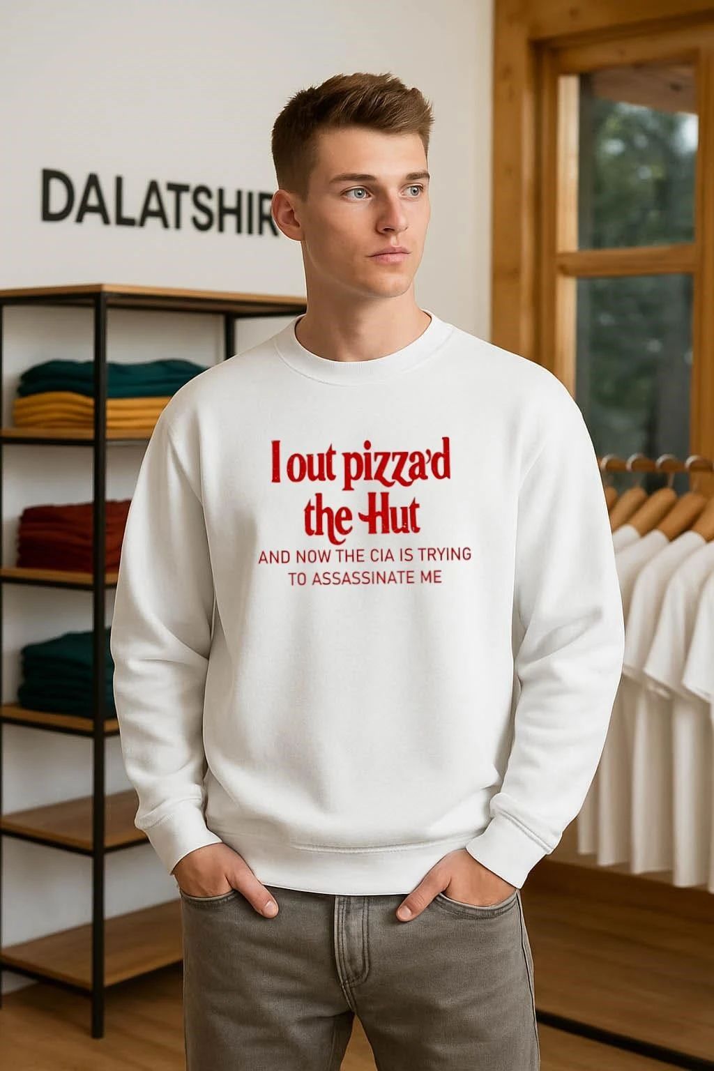 L out Pizza’d the hut and now the cia is trying to assassinate me shirt