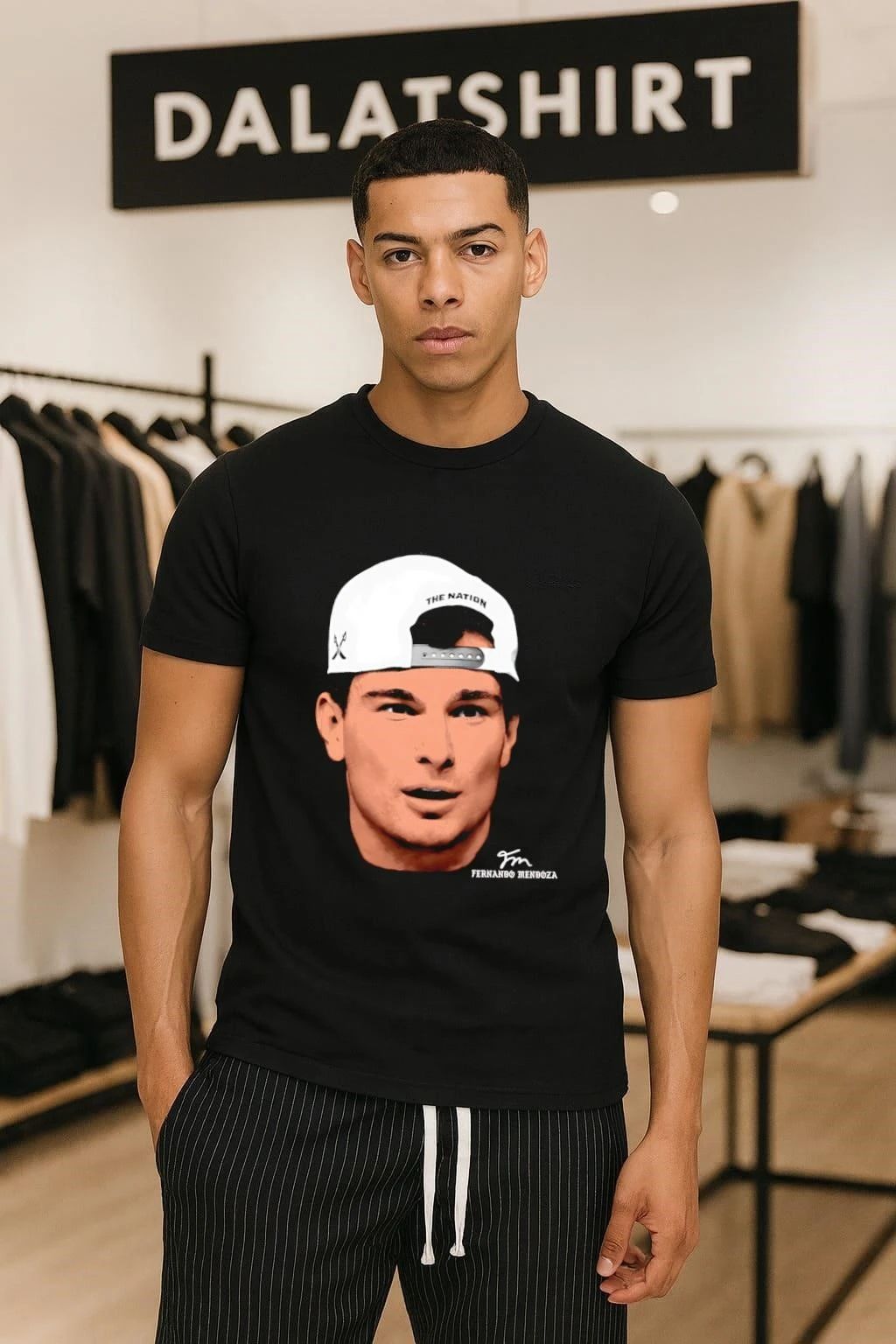 The Nation Fernando Mendoza Baseball Cap Portrait Graphic shirt