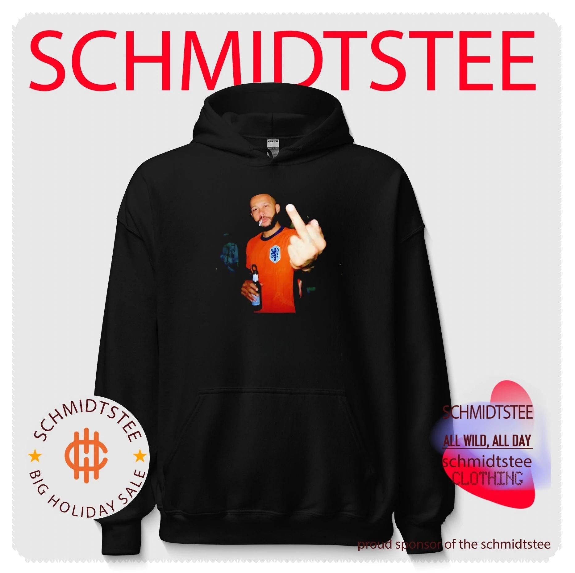 Memphis Depay Netherlands National Football Team middle finger shirt