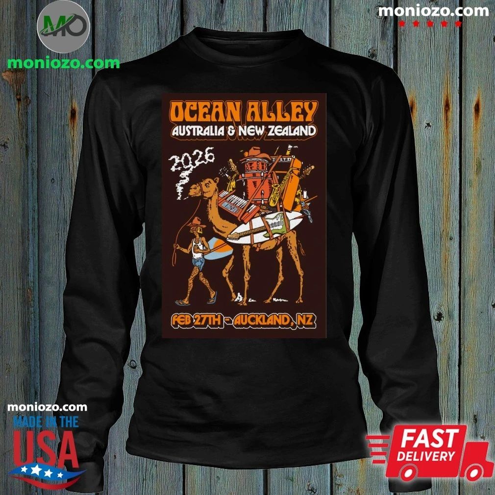Ocean Alley 2026 AUS NZ Tour Limited Edition NZ Tour Poster T-Shirt