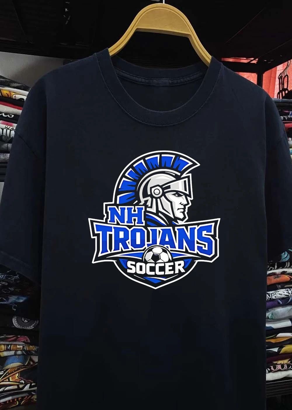 NH Trojans Soccer Logo Spirit Apparel Shirt