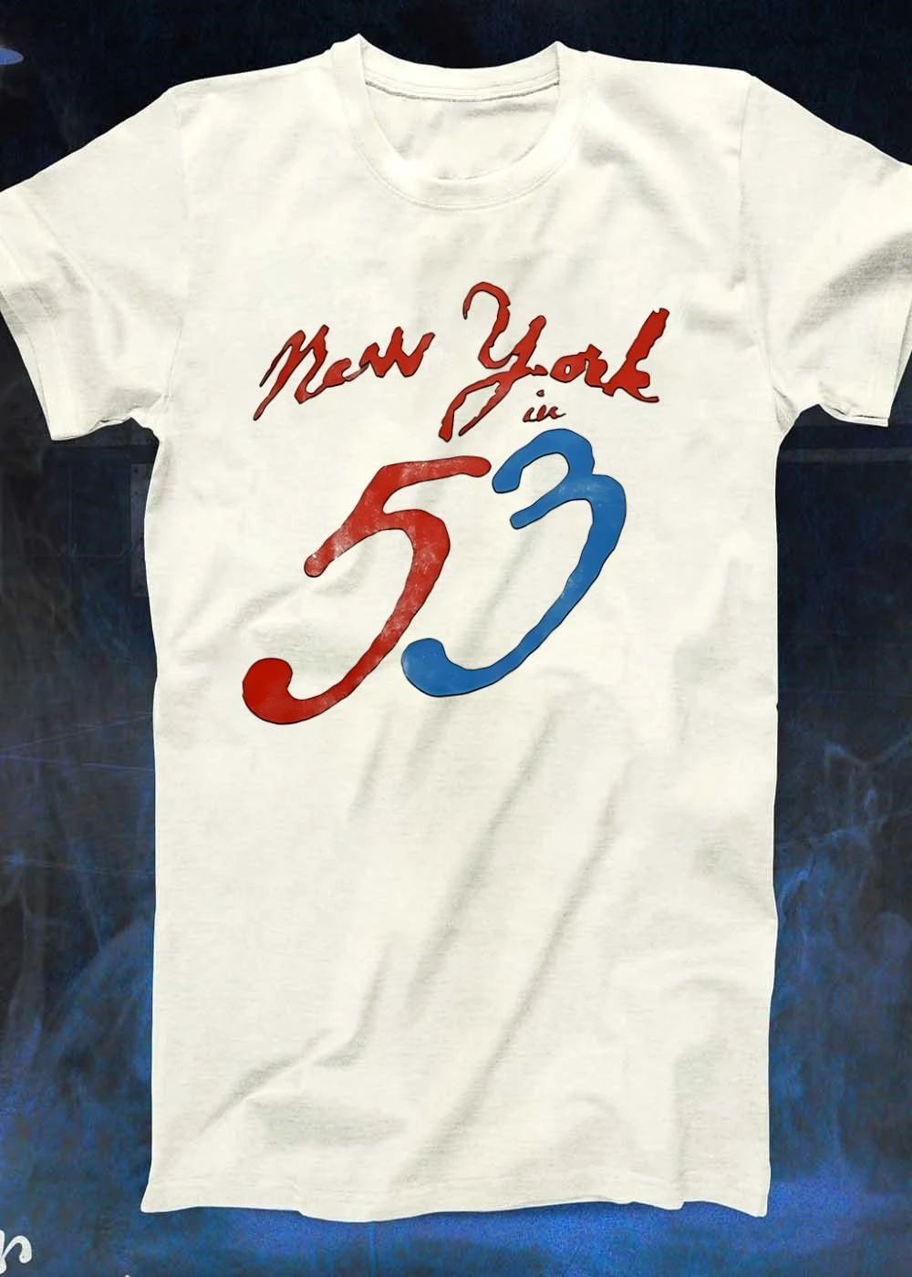 New York in 53 Script Logo Print Casual T-Shirt