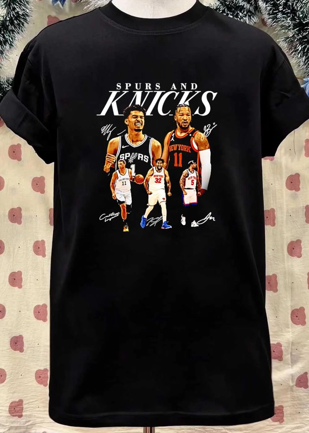 Spurs And Knicks Basketball Players Victor Wembanyama Jalen Brunson shirt