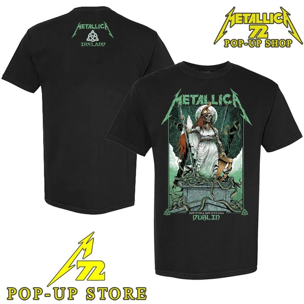 Metallica M72Dublin Ireland June 19-21, 2026 Art By Gary Ronaldson T-Shirt