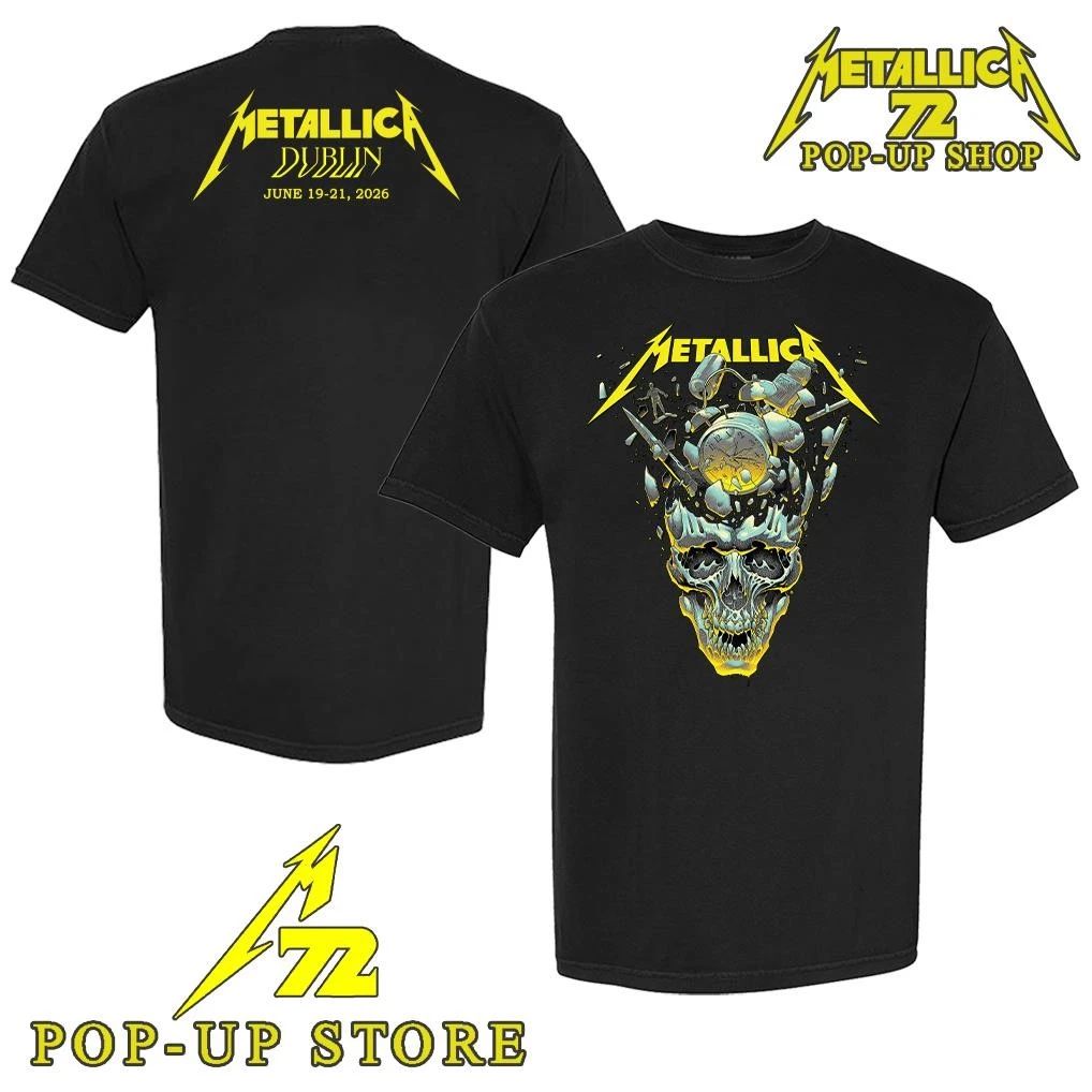 Metallica M72 Dublin, Ireland June 19-21, 2026 Shattered Skull Pop-Up Shop T-Shirt