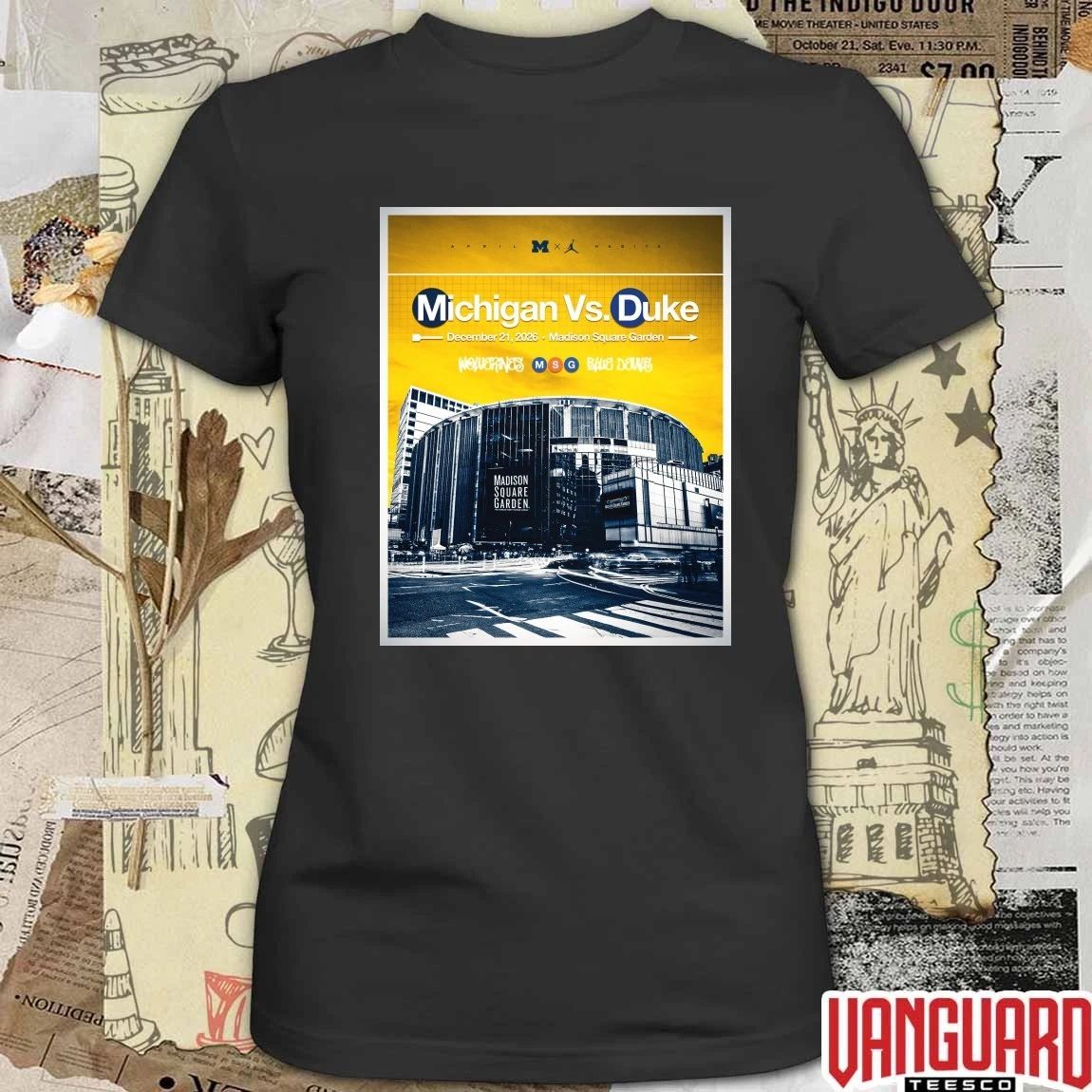 Michigan Vs. Duke December 21, 2026. Madison Square Garden Poster t-shirt