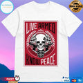 Live Armed Know Peace The Second Amendment Skull T-shirts