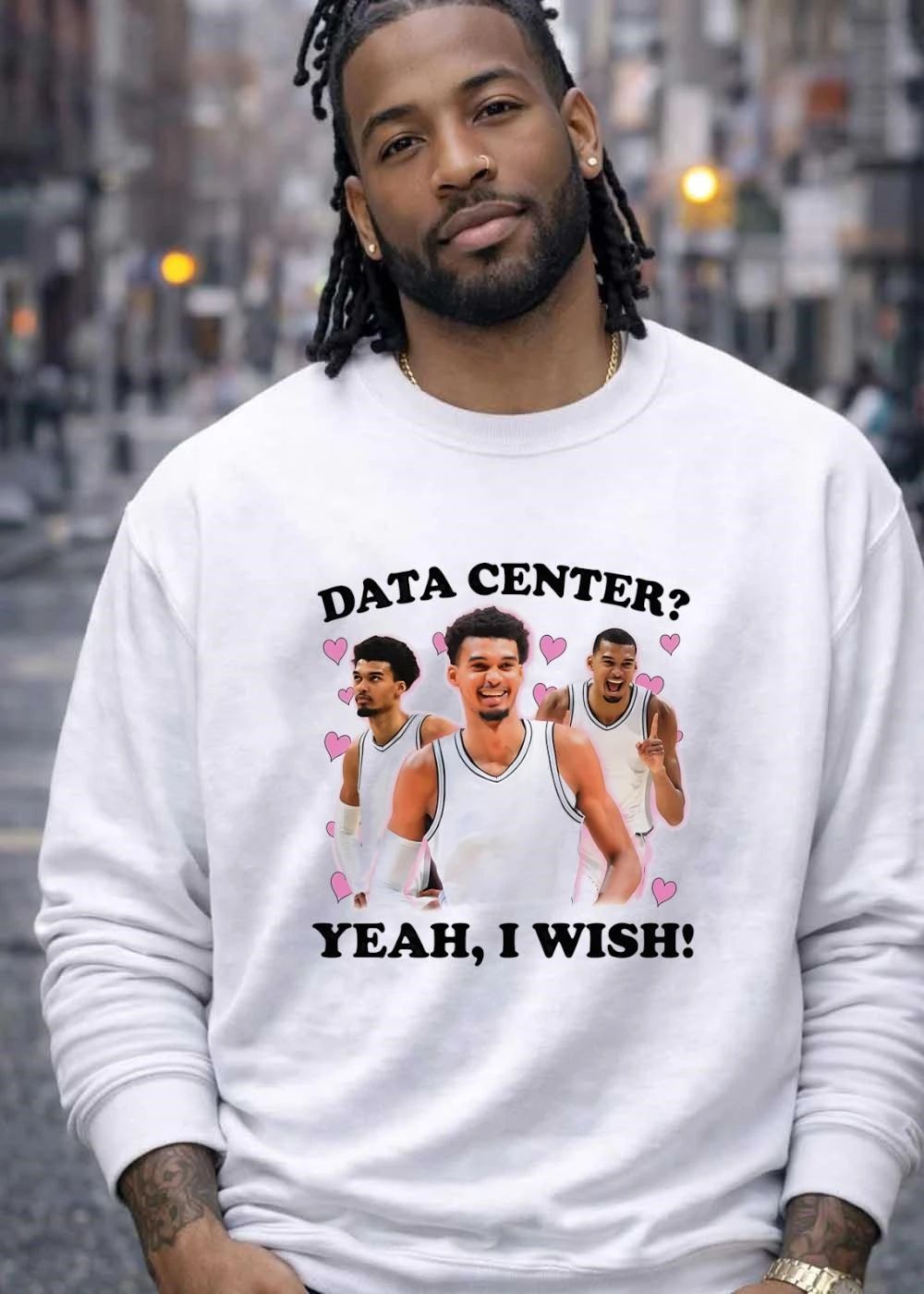 Victor Wembanyama Data Center Yeah I Wish Hearts Shirt