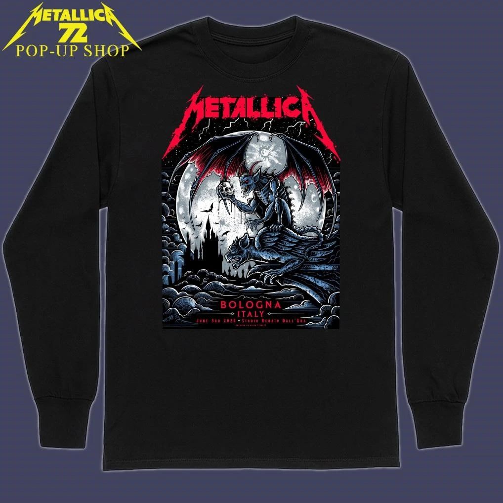Metallica M72 Bologna June 03, 2026 at Stadio Renato Dall’Ara in Bologna, Italy Art by Keith Stanley Pop-Up Shop T-Shirt