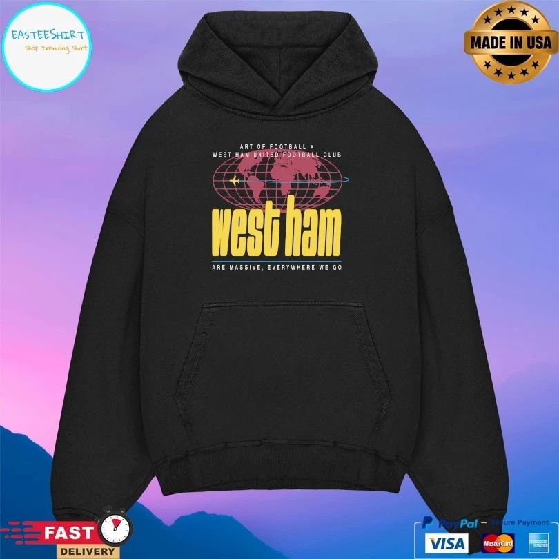 Art Of Football X West Ham United Football Club West Ham Are Massive Everywhere We Go T-shirt