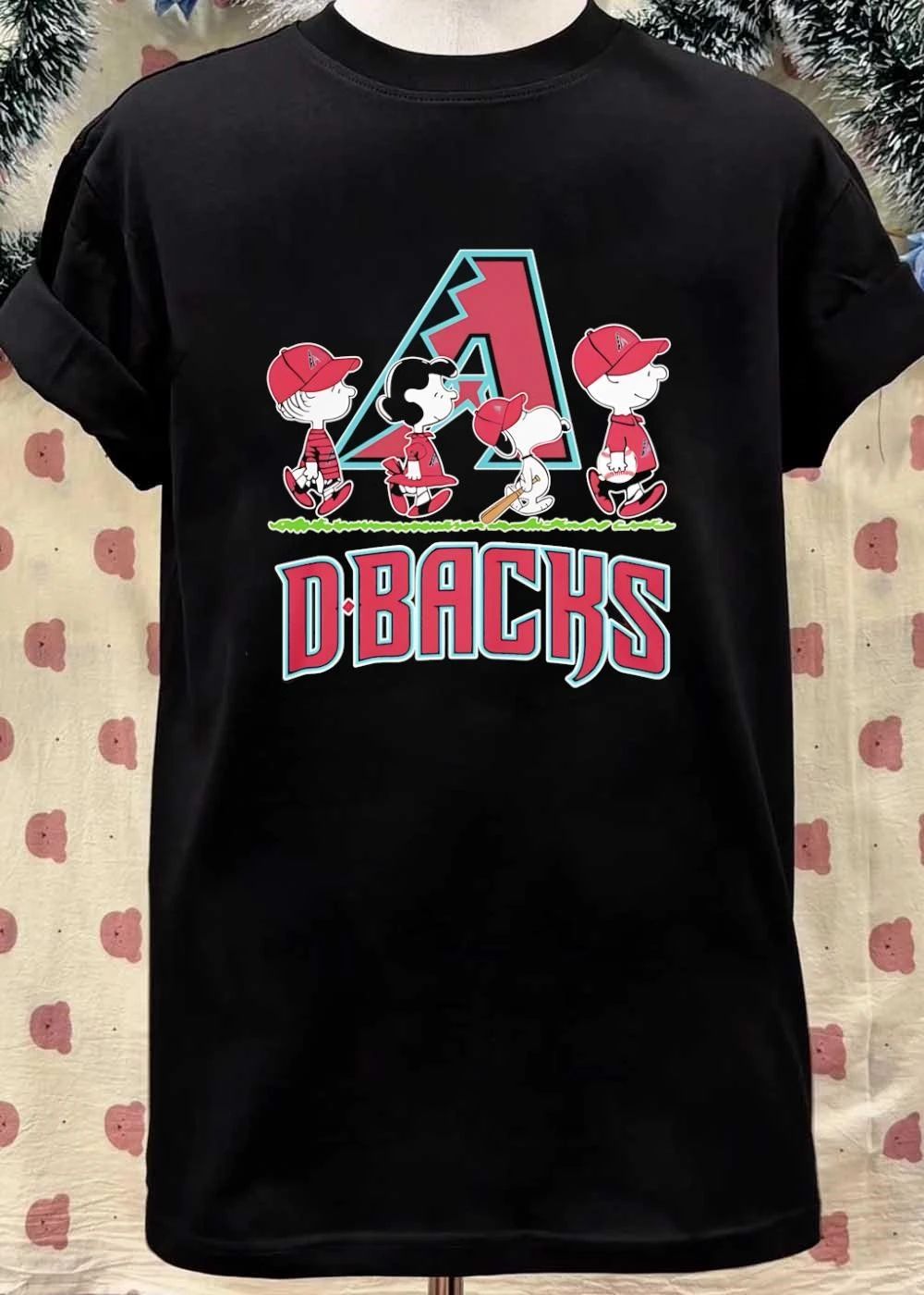 Peanuts Gang Playing Baseball D-BACKS Arizona Diamondbacks T-Shirt
