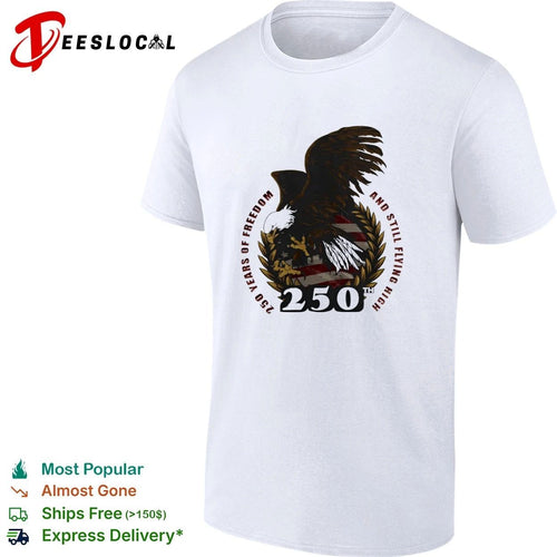 250 Years of Freedom and Still Flying High Bald Eagle T-shirt