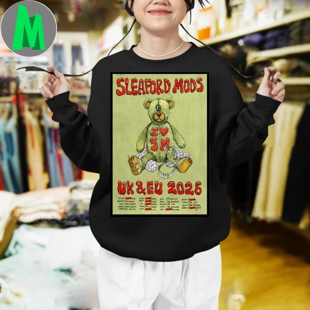 Sleaford Mods Uk-eu Tour 2026 Poster T-shirt