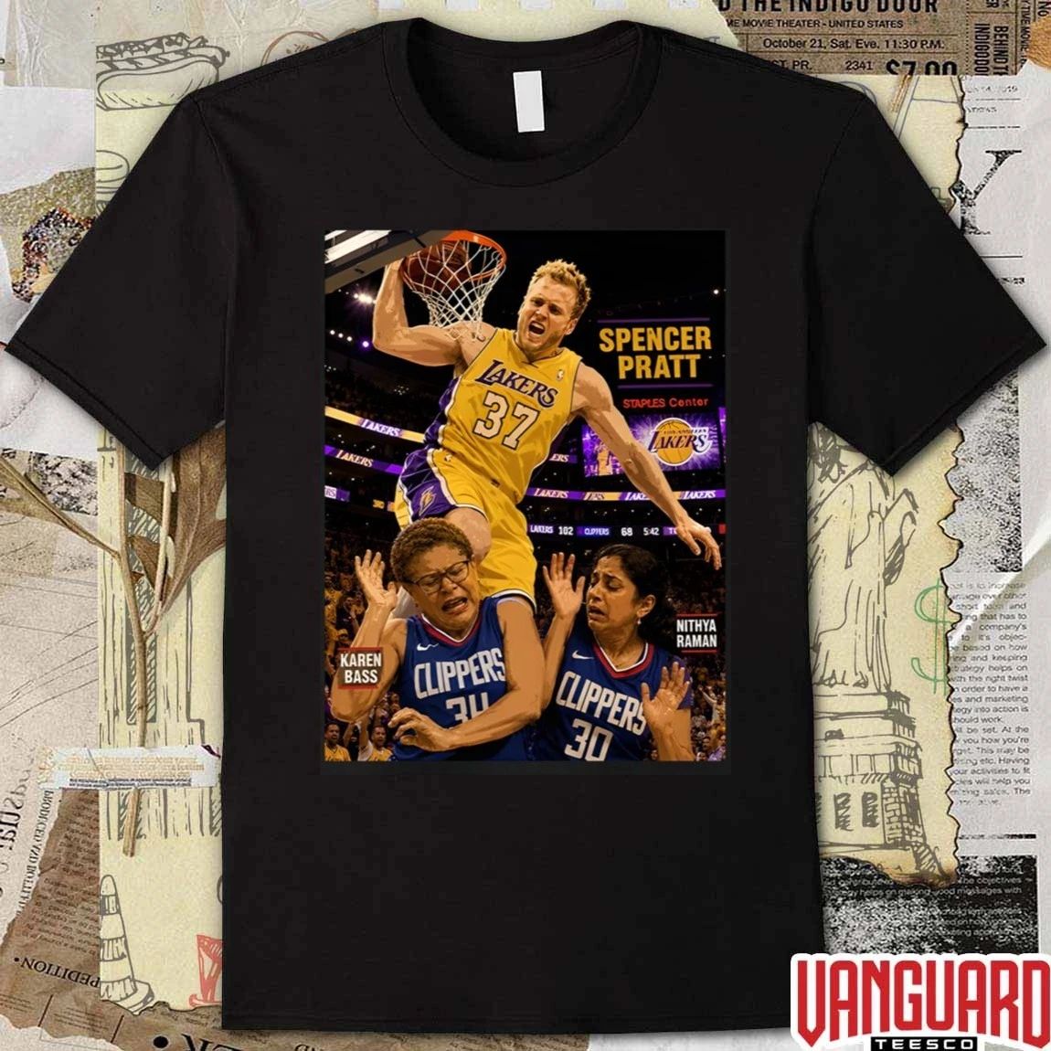 Spencer Pratt, Karen Bass, and Nithya Raman Dunks On Communists NBA Players t-shirt