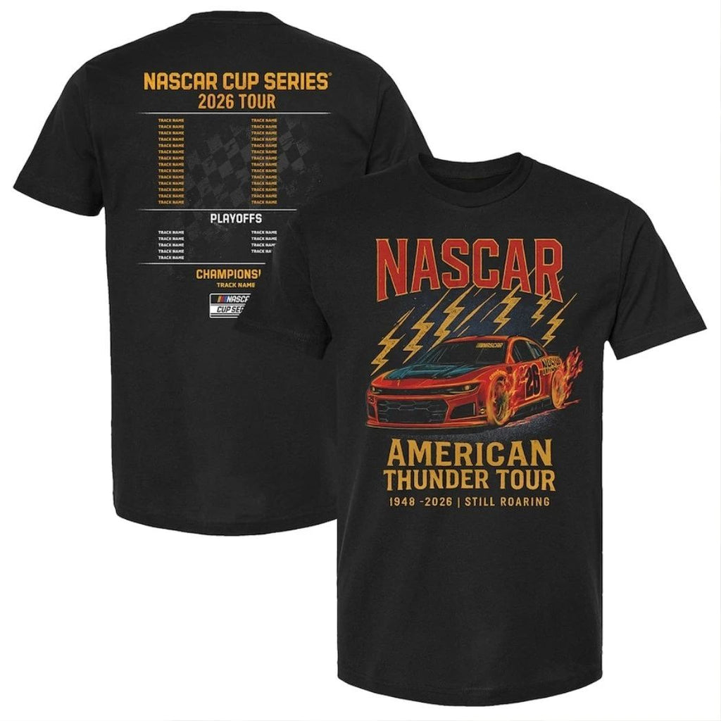 NASCAR Checkered Flag Sports Black 2026 Schedule Shirt