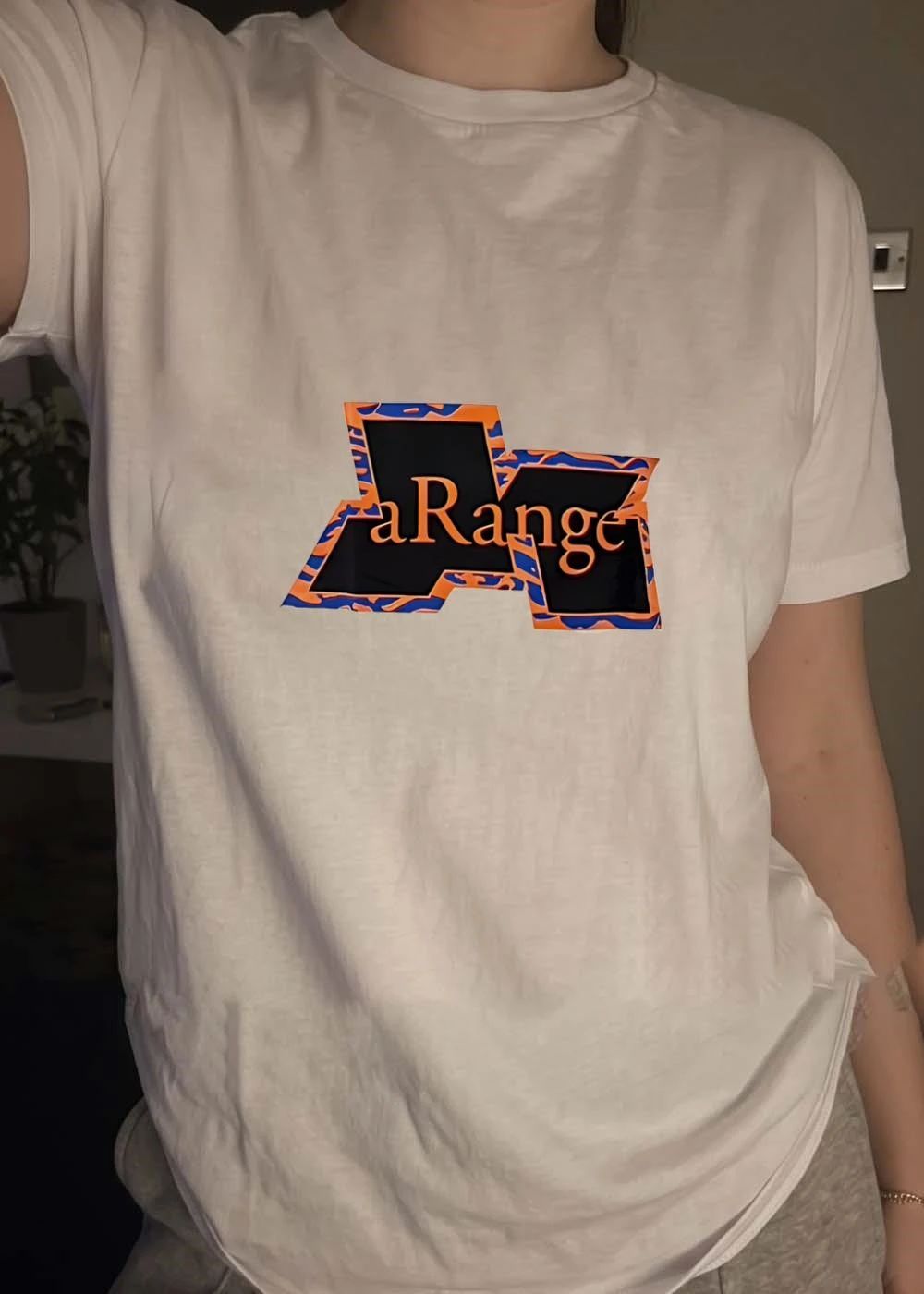 Arange Tiger Pattern Graphic T-Shirt