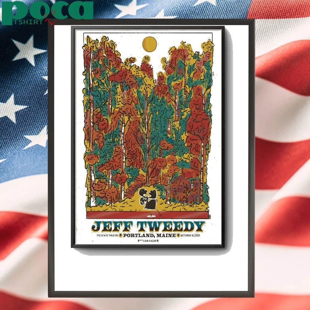 Jeff Tweedy Oct 16 2025 State Theatre in Portland Maine Poster shirt