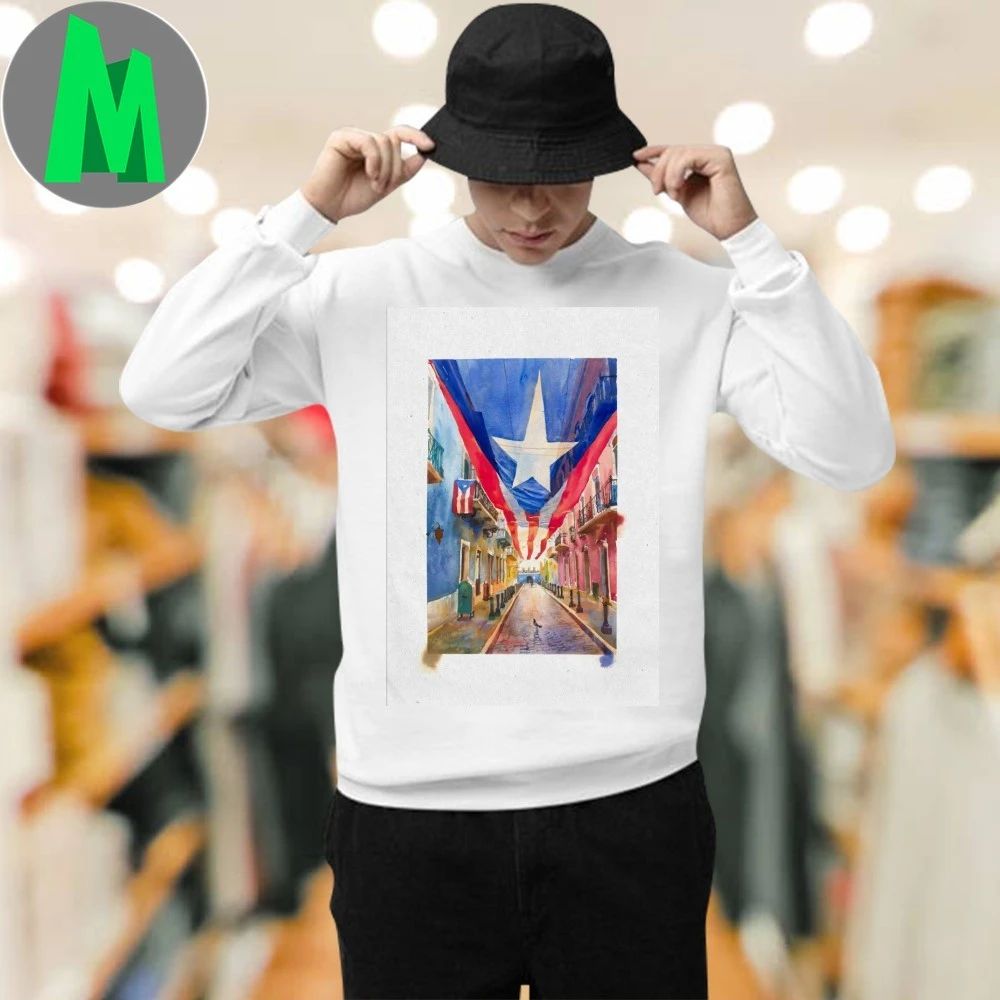Original La Bandera Boricua Poster T-Shirt