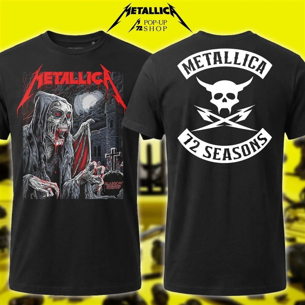 Limited Edition Metallica Tour Shirt Hampden Park Glasgow, 25th June 2026 (Landon Armstrong) 72 Seasons James Hetfield