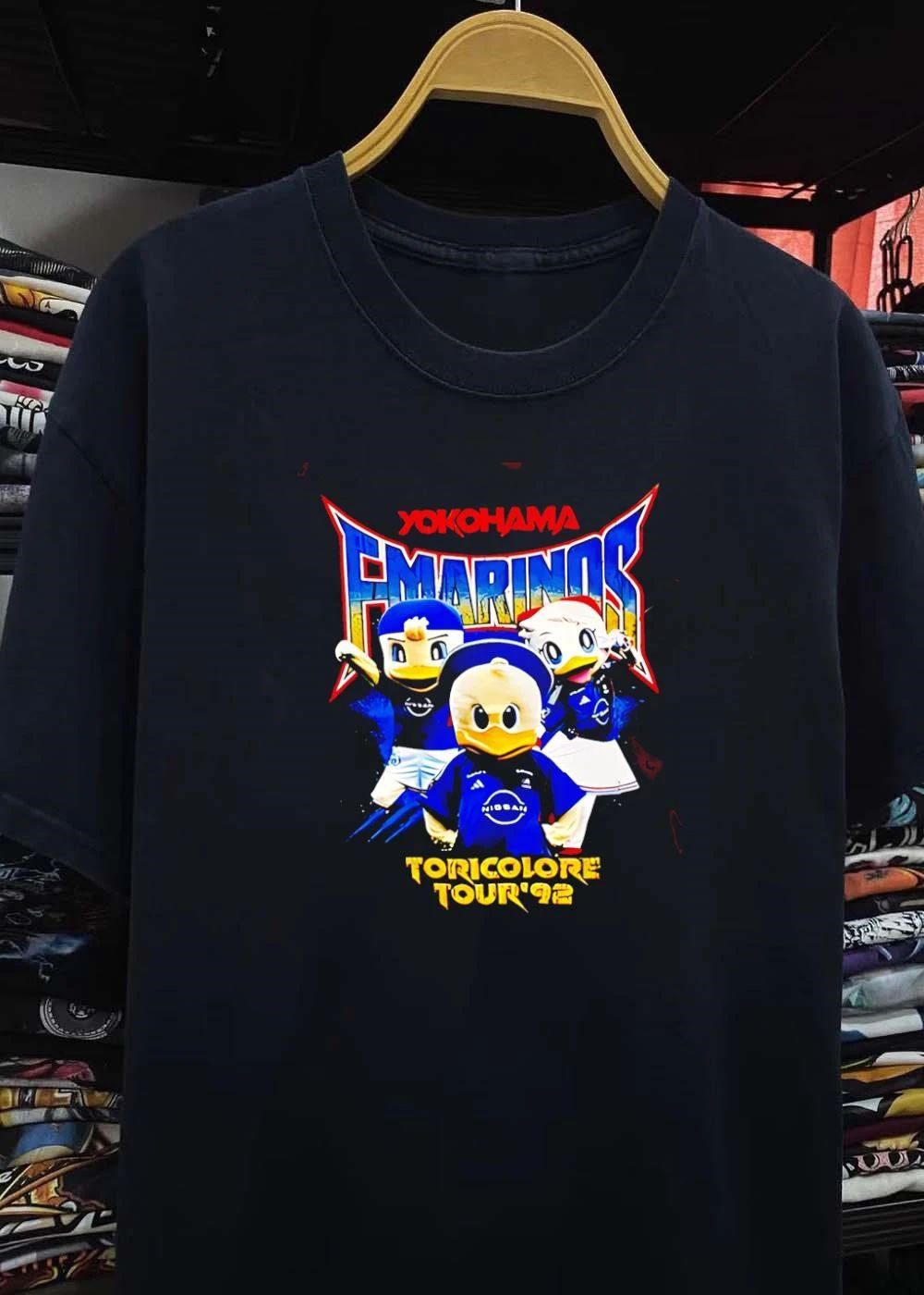 Yokohama F.MARINOS Toricolore Tour 92 Mascot Cartoon T-Shirt
