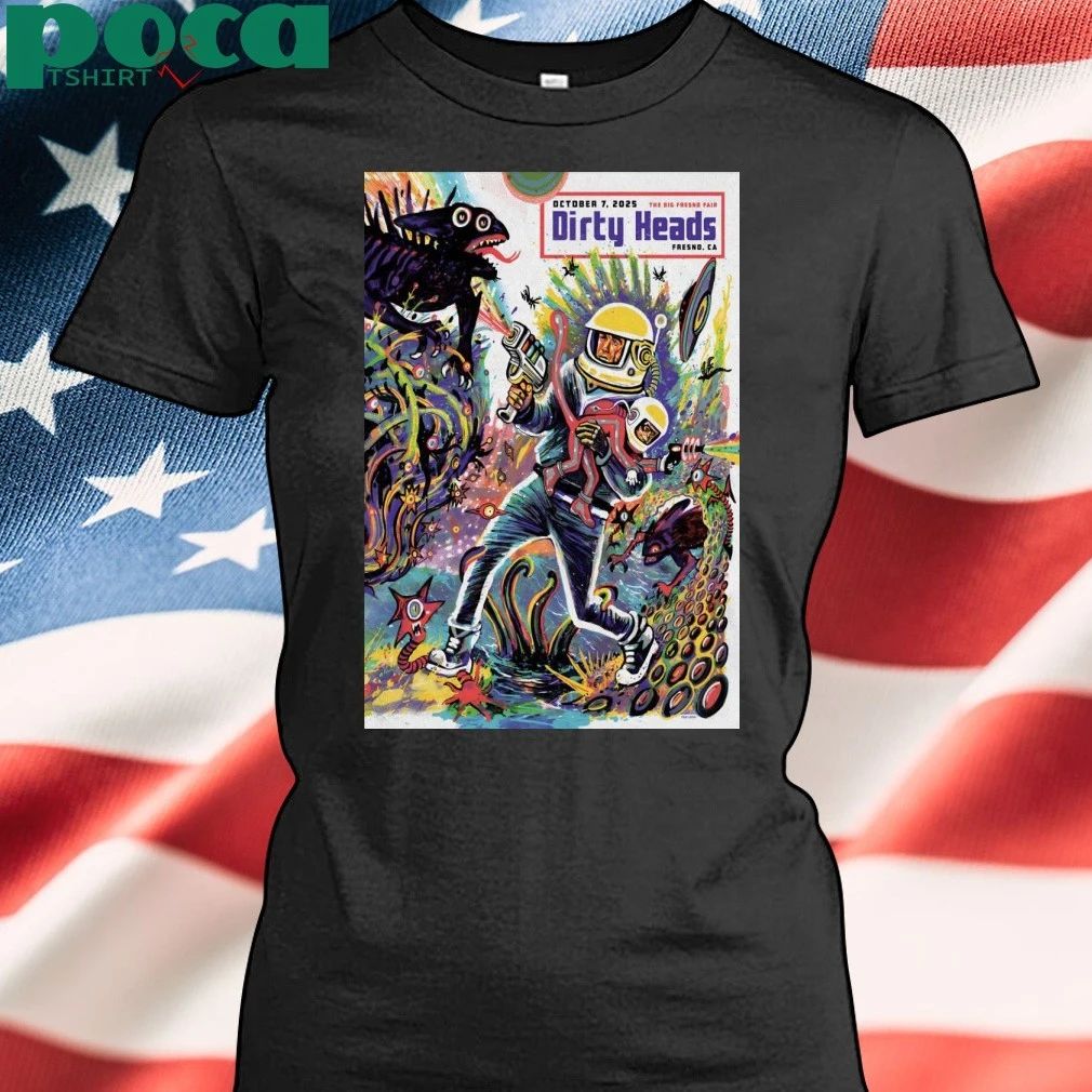 Dirty Heads Oct 7 2025 Fresno Fairgrounds in Fresno CA Poster T-shirt