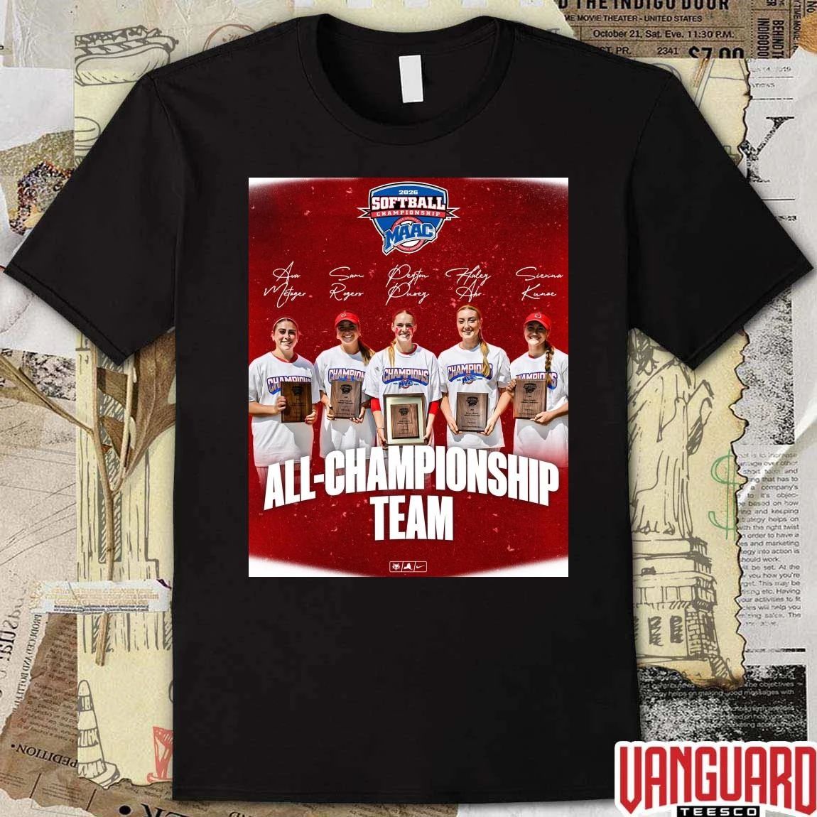 Marist Softball 2026 MAAC All-Championship Team Signatures Poster t-shirt