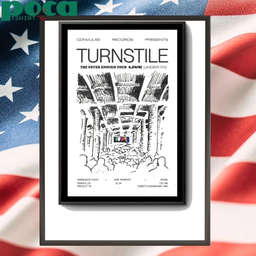 Turnstile Tour Denver, CO 2025 Poster shirt