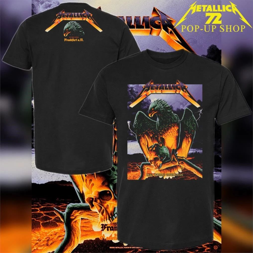 Metallica M72 Frankfurt, Germany Mai 24, 2026 Deutsche Bank Park created by Max Loeffler Poster Pop-Up Shop T-Shirt