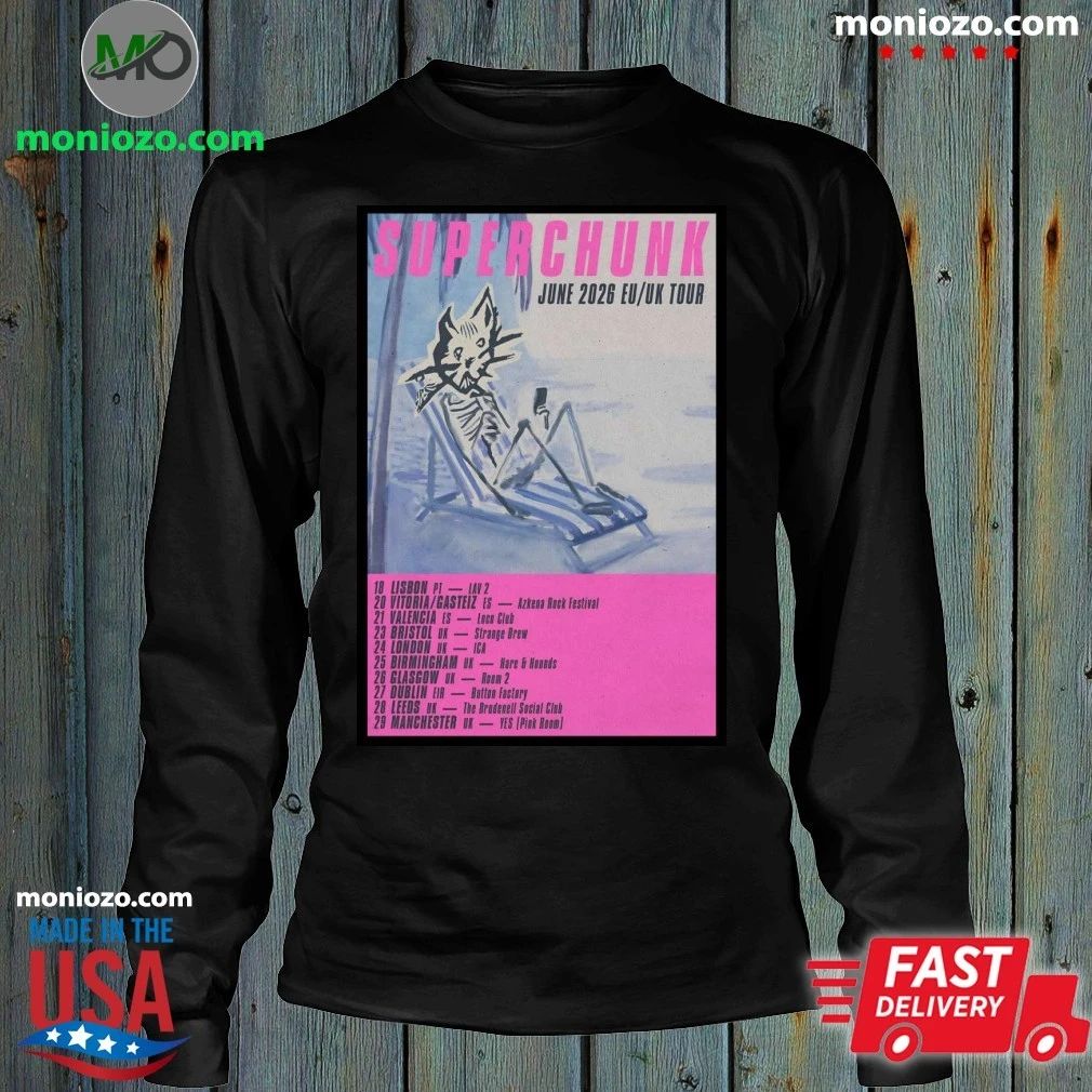 Superchunk EU-UK Tour June 2026 Poster Shirt – Best Gift for Music Fans