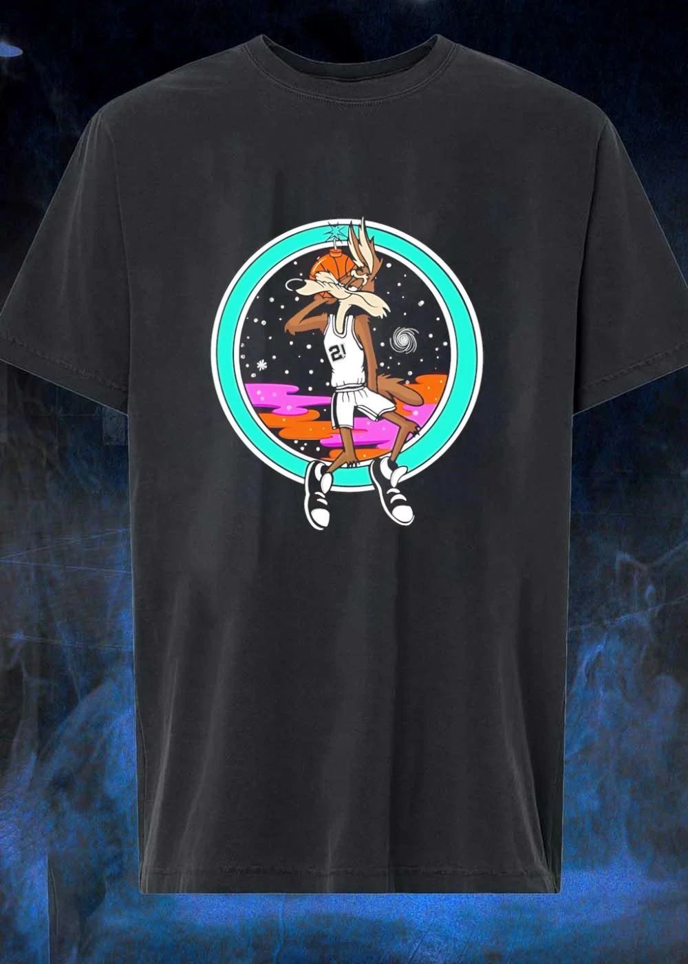 Wile E Coyote Basketball Bomb Wile E Coyote 21 San Antonio Spurs T-Shirt