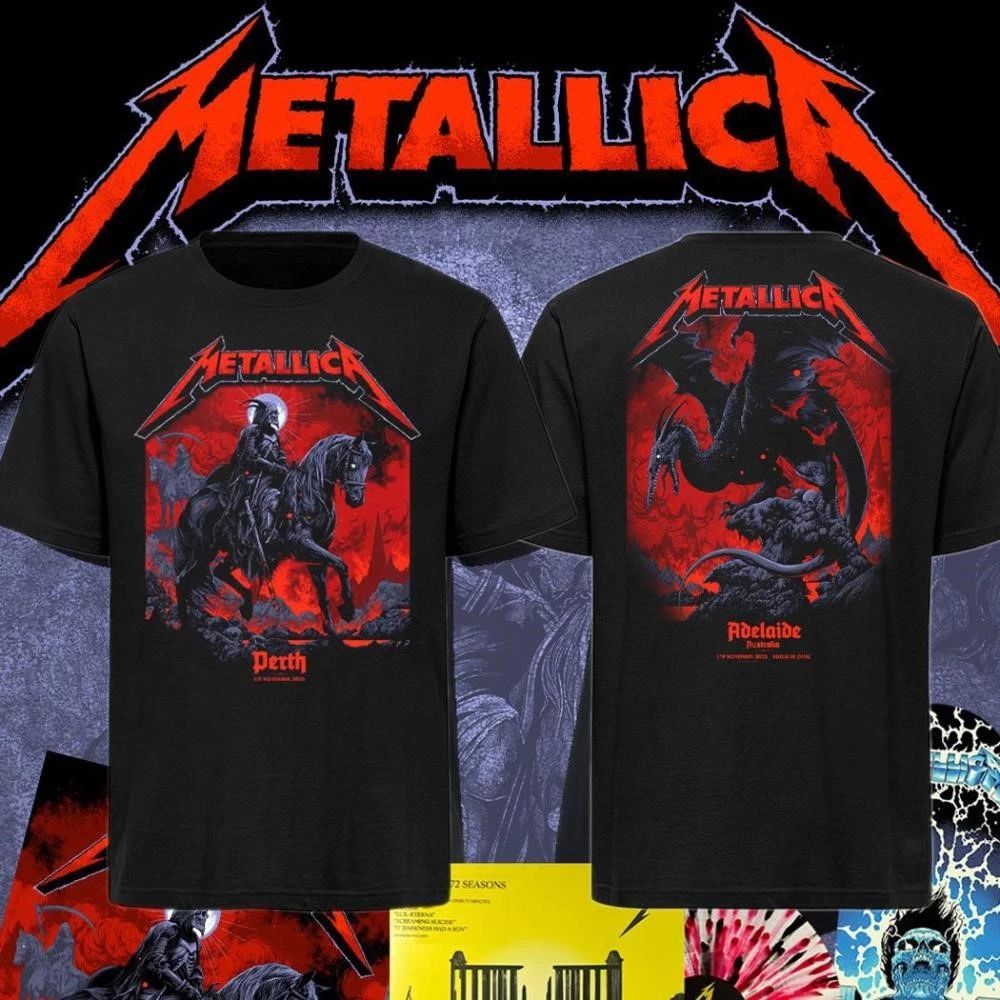 Metallica M72 Perth and Adelaide Australia Nov 1-5, 2025 Venue Tee Art By Ken Taylor Pop-Up Shop T-Shirt