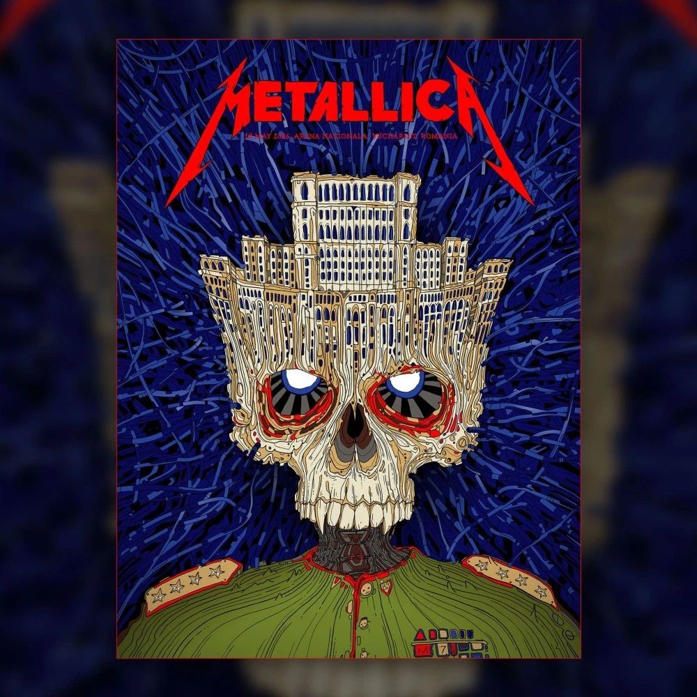 Metallica M72 Bucharest Limited Edition Show Screen Print By Matei Apostolescu Probity Merch Poster