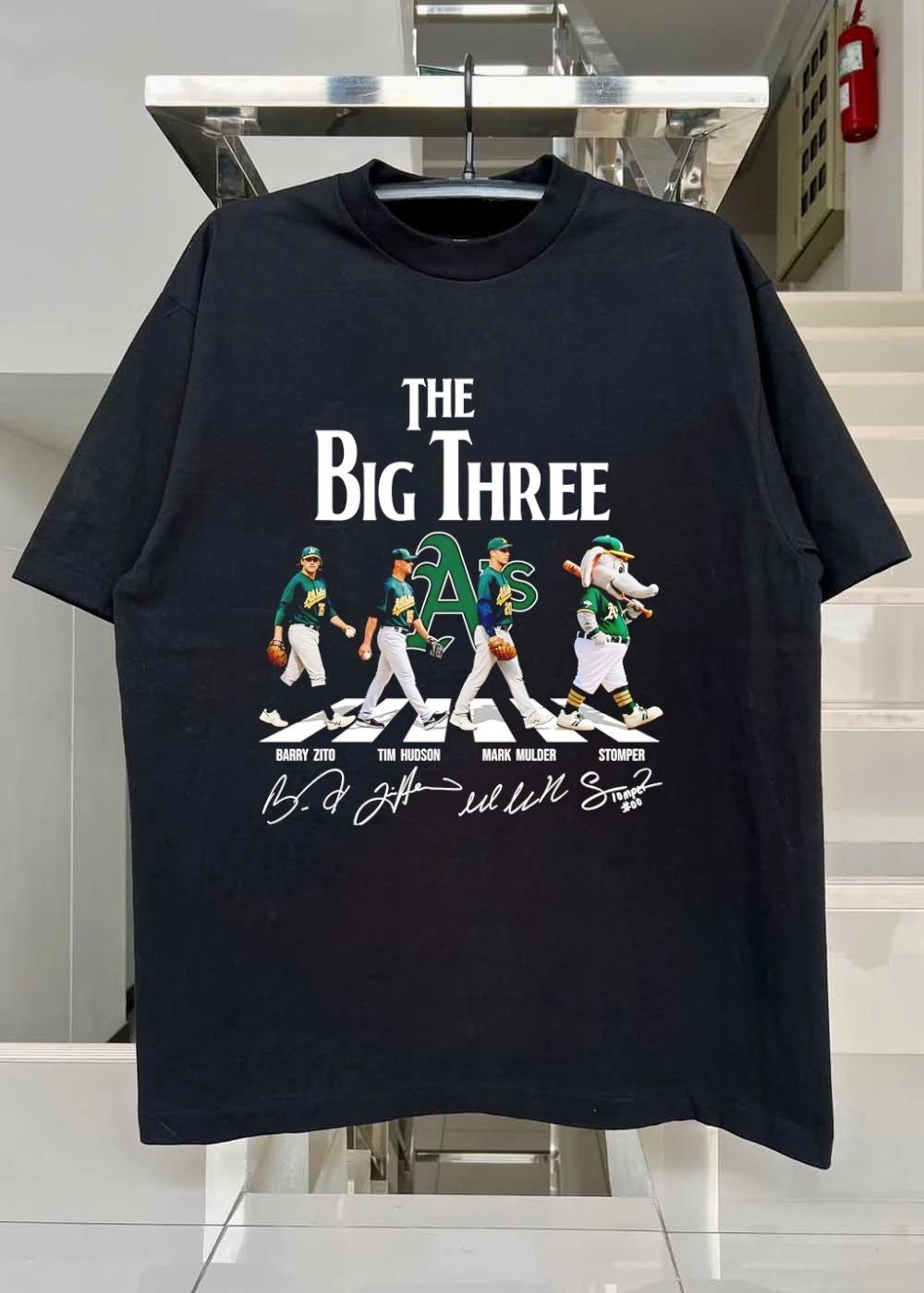 Barry Zito Tim Hudson Mark Mulder Stomper The Big Three shirt