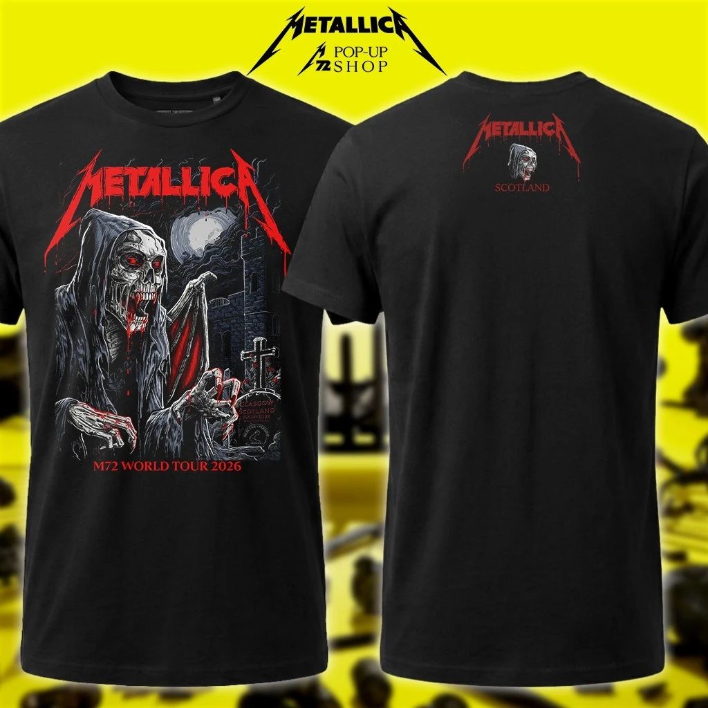 Hampden Park Scotland Metallica Pop-Up Shop Glasgow Shirt – 25th June 2026 – Art By Landon Armstrong