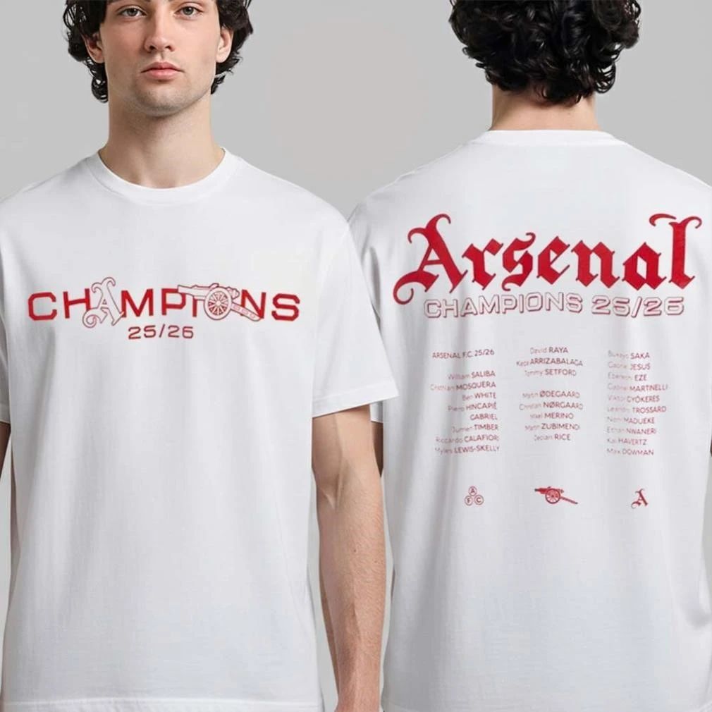 Arsenal Champions Squad 2026 Premier League Champions Shirt
