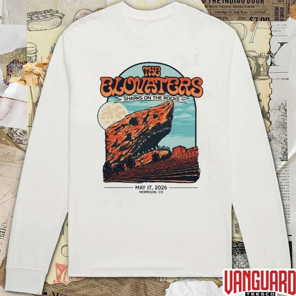 The Elovaters Sharks On The Rocks at Red Rocks Amphitheatre on May 17 2026 Morrison CO t-shirt