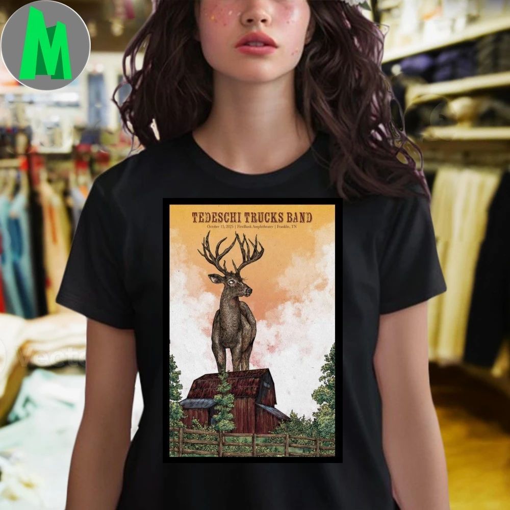 Poster Tedeschi Trucks Band October 15, 2025 FirstBank Amphitheater. Franklin, TN Shirt