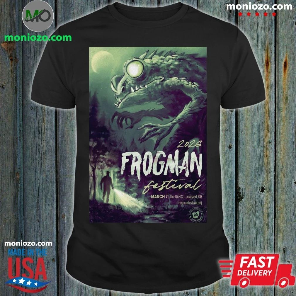 Frogman Festival Mar 7 2026 Poster Loveland, OH T-Shirt