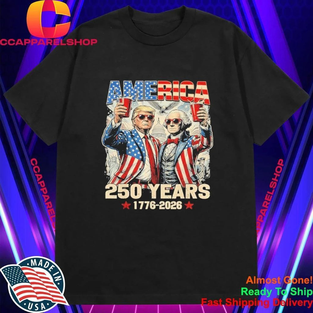 250 Years America Anniversary 250th Trump Washington Vintage Shirt