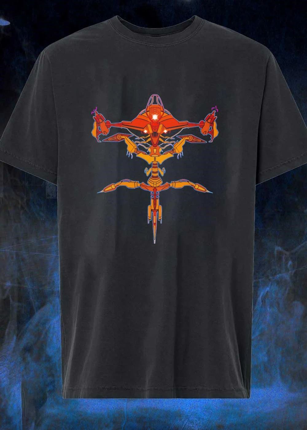 Scion of the Machine Gods Raising Two Middle Fingers T-Shirt