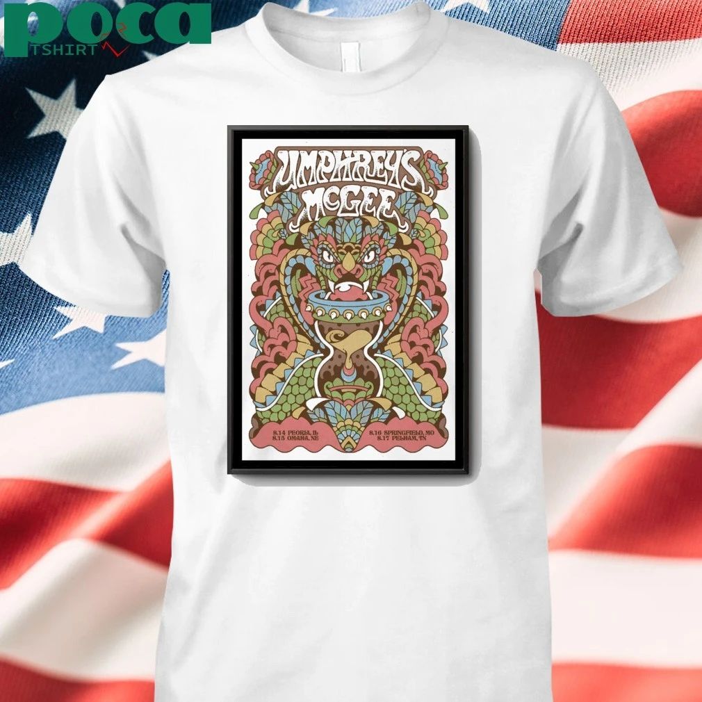 Umphrey’s McGee Aug 14 2025 CEFCU Stage at the Landing Peoria, IL Tour Poster shirt
