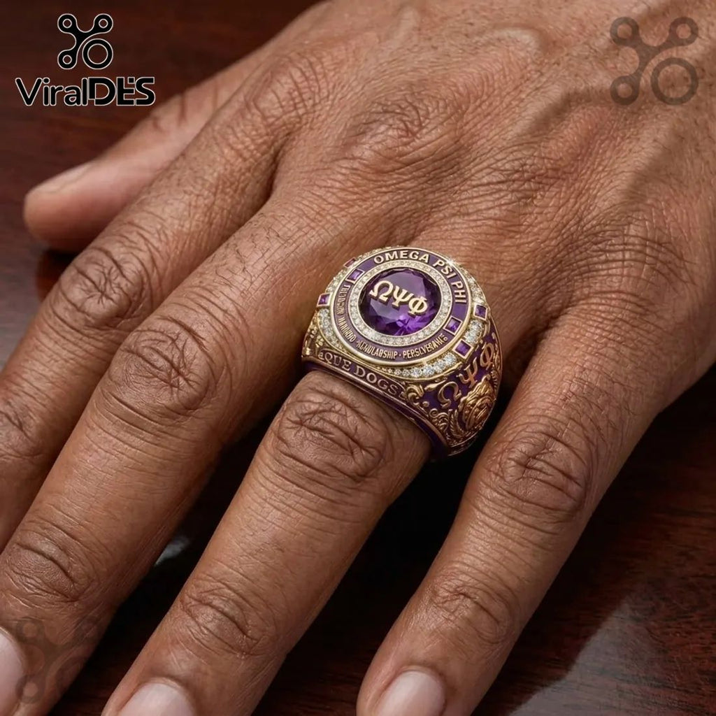 Omega Psi Phi Fraternity Bulldog Ring