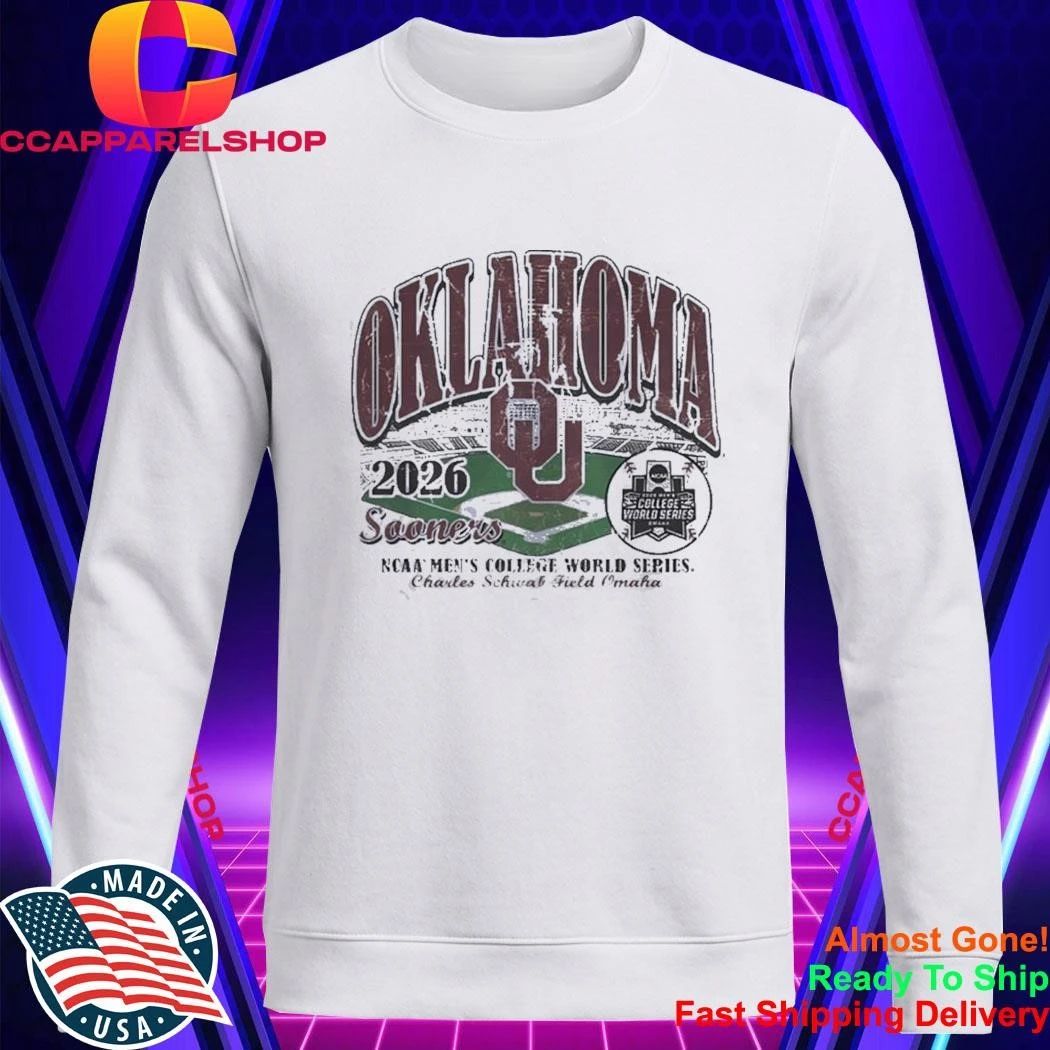 Oklahoma Sooners stadium 2026 NCAA Mens College World Series Charles Schwab Field Omaha Shirt