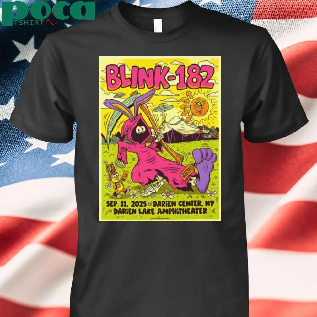 Sep 11 2025 Blink 182 Darien Lake Amphitheater In Darien Center NY Poster T-shirt