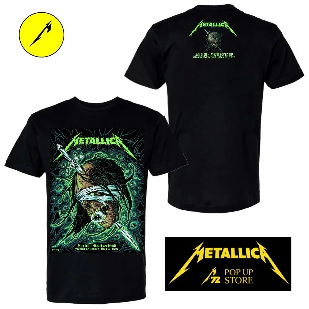 Metallica at Stadion Letzigrund in Zürich, Switzerland, on May 27, 2026 Two Sided Shirt