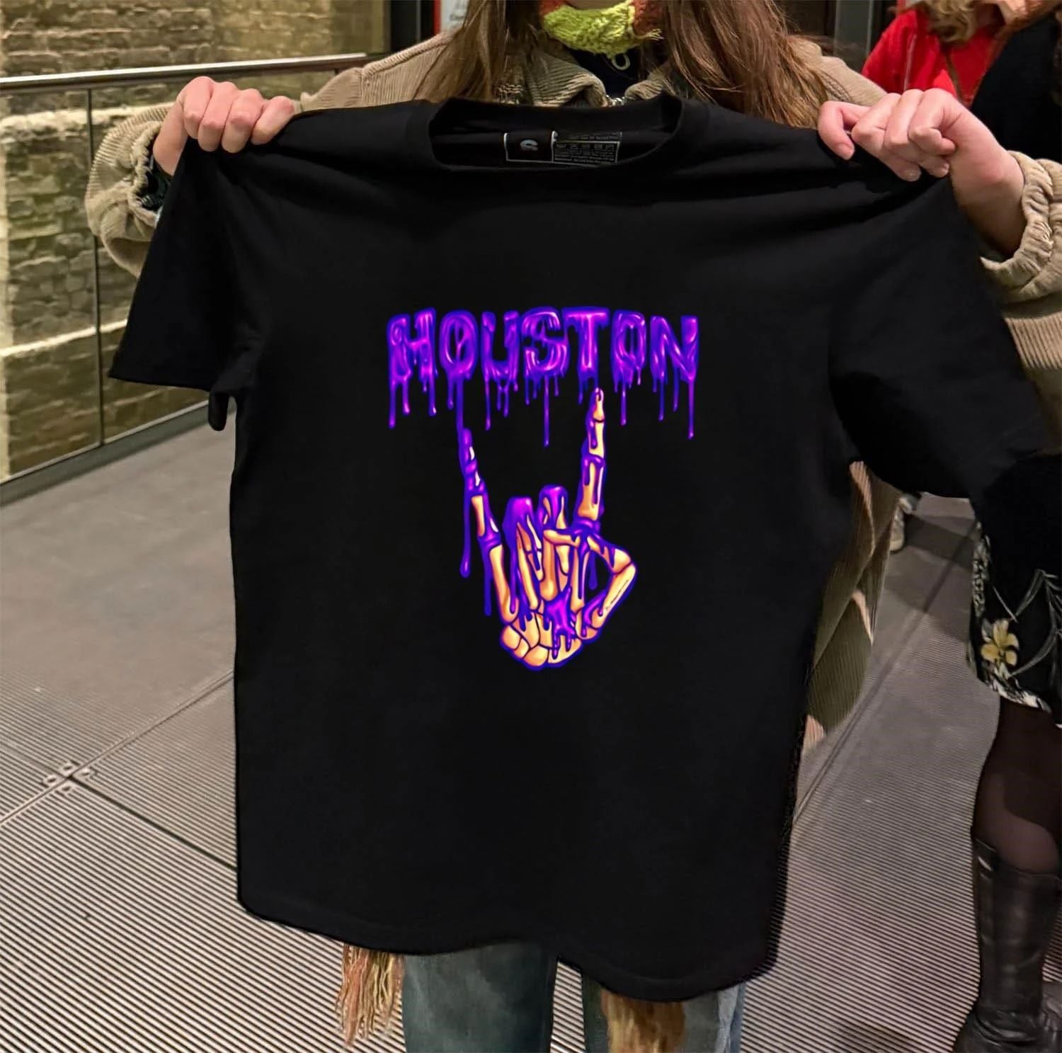 Houston Drip 2026 skeleton hand shirt