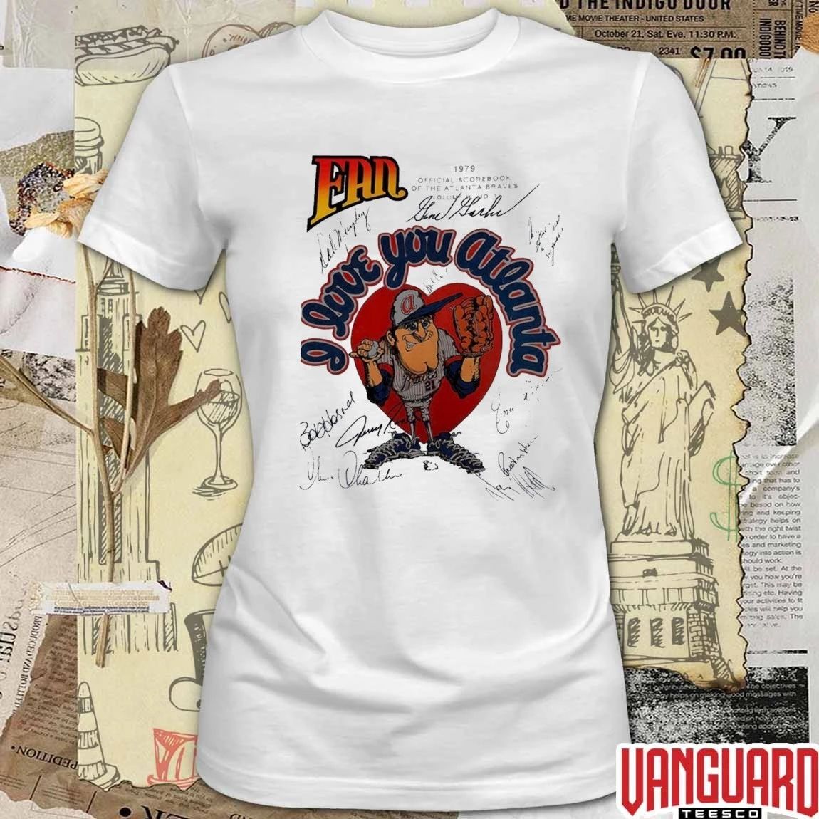 Bobby Cox I Love You Atlanta Braves Baseball Signatures Caricature t-shirt